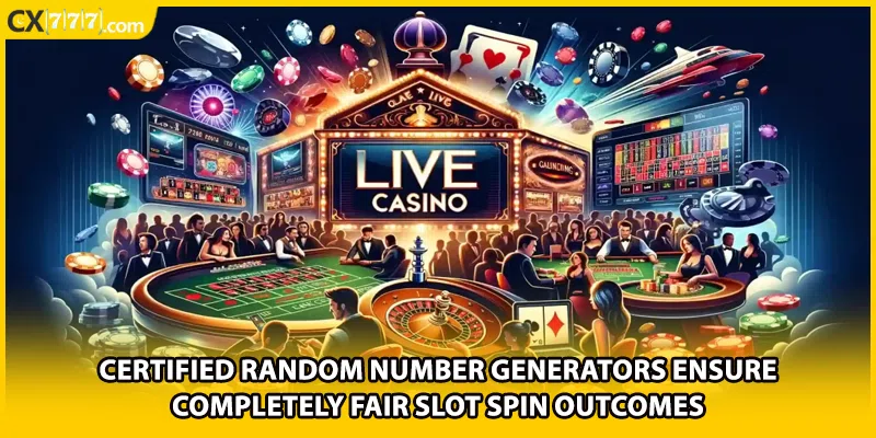 Certified random number generators ensure completely fair slot spin outcomes