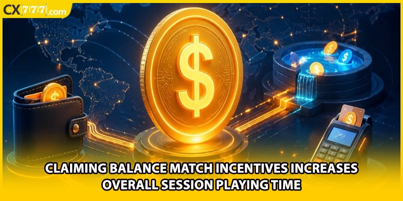 Claiming balance match incentives increases overall session playing time