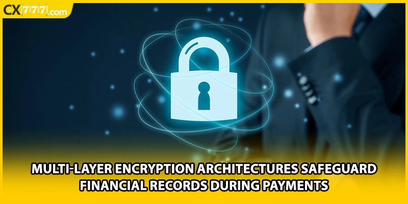 Multi-layer encryption architectures safeguard financial records during payments