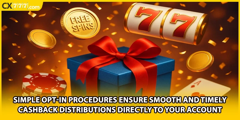 Simple opt-in procedures ensure smooth and timely cashback distributions directly to your account.